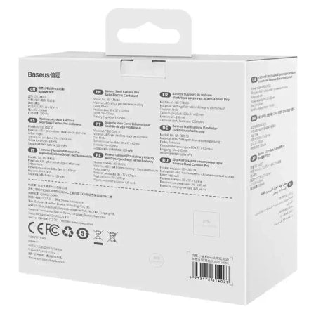 Solar Electric Car Phone Holder Baseus Steel Cannon Pro (Black)