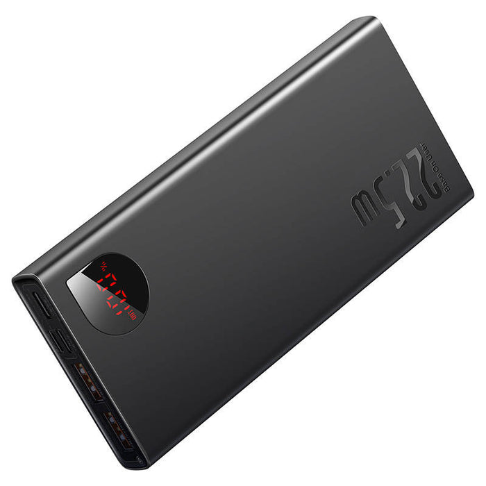 Powerbank Baseus Adaman Metal, 10000mAh, 2xUSB, USB-C, Lightning, MicroUSB  22.5W (black)