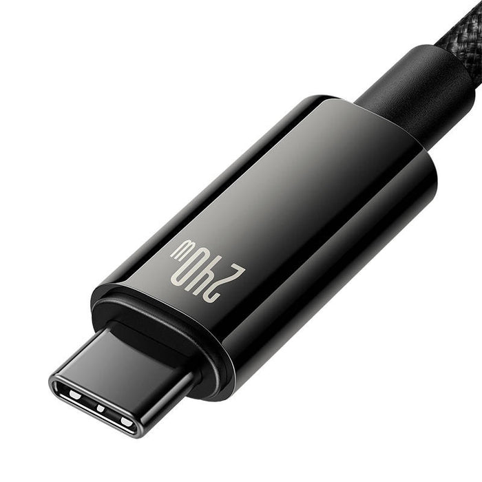USB-C to USB-C cable Baseus Tungsten Gold 240W 1m (black)
