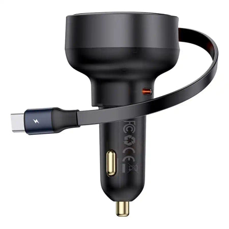 Car Charger Baseus Enjoyment Pro with cable USB-C, 60W (Black)