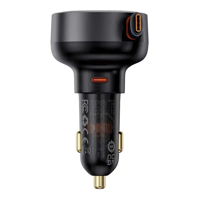 Car Charger Baseus Enjoyment Pro with cable USB-C, 60W (Black)