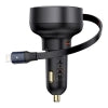 Car Charger Baseus Enjoyment Pro with lightning cable + USB-C , 55W (black)