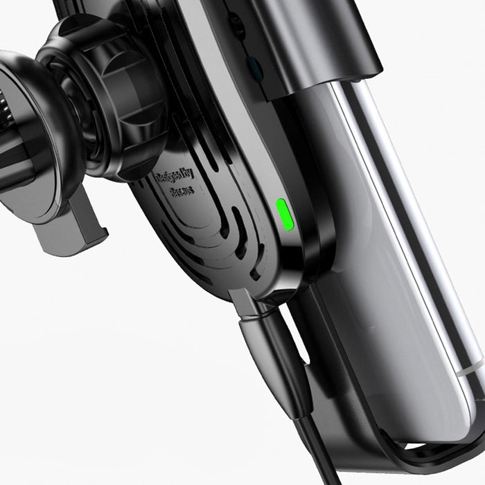 Baseus Wireless Charger Gravity Ventilation Car Holder + Qi Wireless Charger black (WXYL-01)