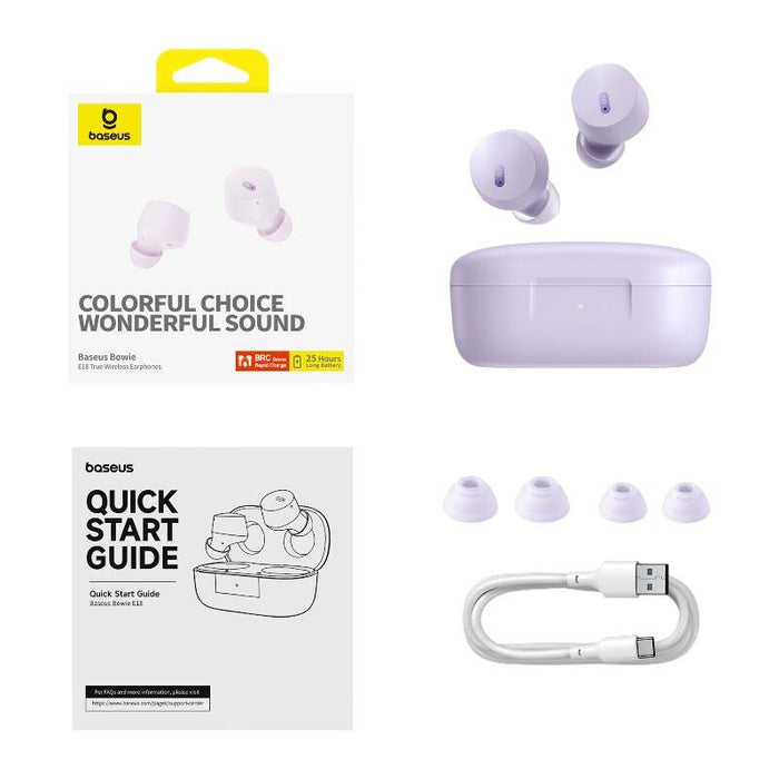 Earphones TWS Baseus Bowie E18 (purple)