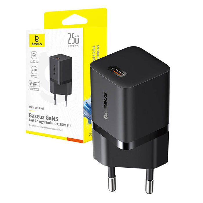 Fast Charger Baseus GaN5 mini 1C, 25W (black)