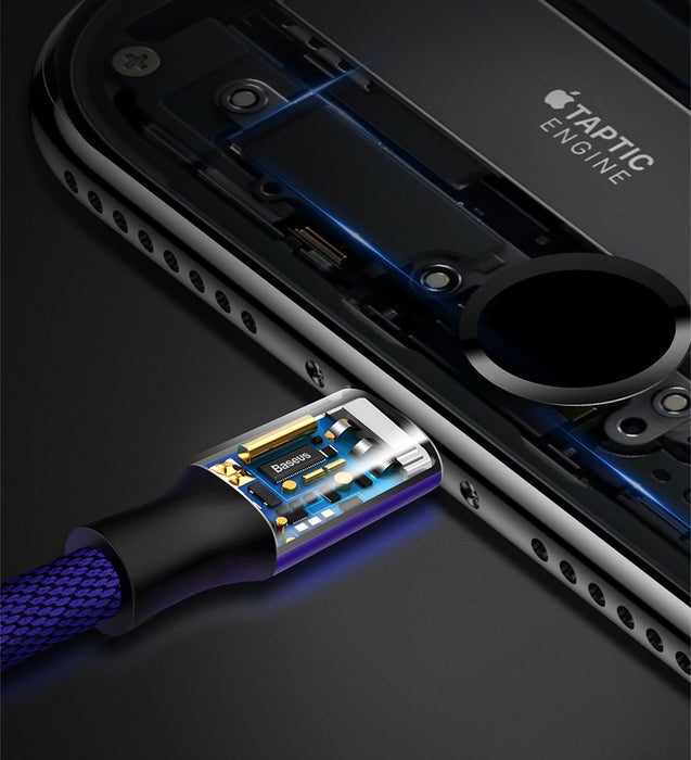 Baseus Yiven fabric braided cable USB / Lightning 1.8M black (CALYW-A01)