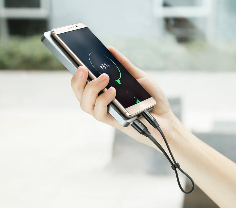 Baseus Nimble flat cable USB / USB-C cable with holder 2A 0.23M black (CATMBJ-01)