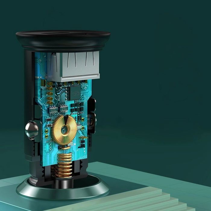 Baseus PPS smart car charger USB / USB Type C 30 W Quick Charge 4.0 QC4+ Power Delivery 3.0 VOOC SCP AFC MTKPE black (CCYS-C01)