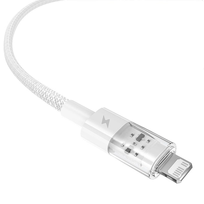 Baseus Gem USB to IP 2.4A fast charging cable 2 m White