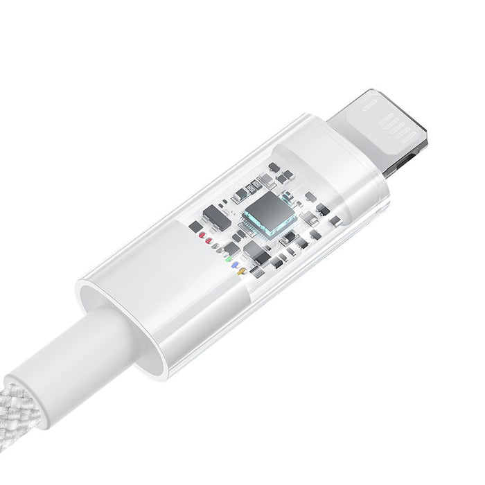 Baseus Gem USB to IP 2.4A fast charging cable 2 m White
