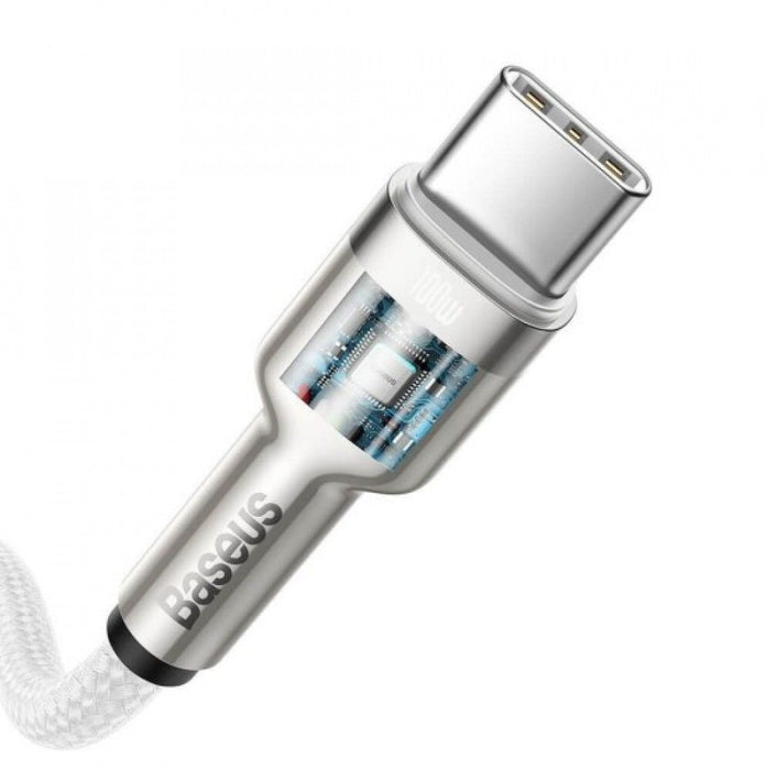 Cable USB-C to USB-C Baseus Cafule, 100W, 1m (white)