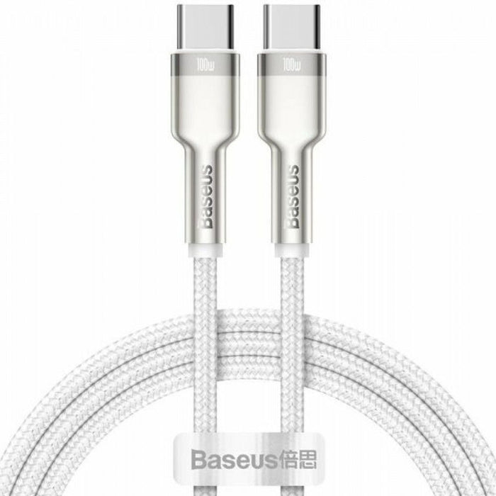 Cable USB-C to USB-C Baseus Cafule, 100W, 1m (white)