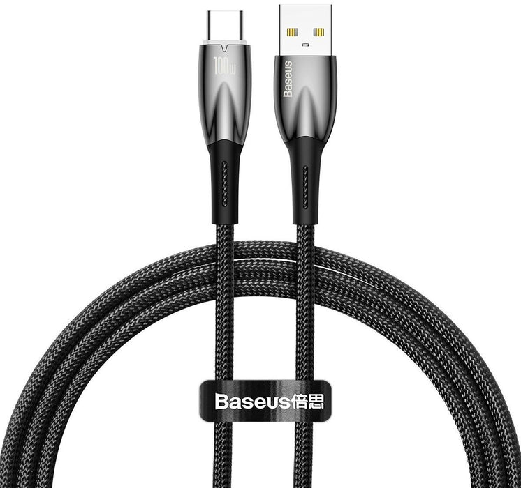 USB cable for USB-C Baseus Glimmer Series, 100W, 1m (Black)
