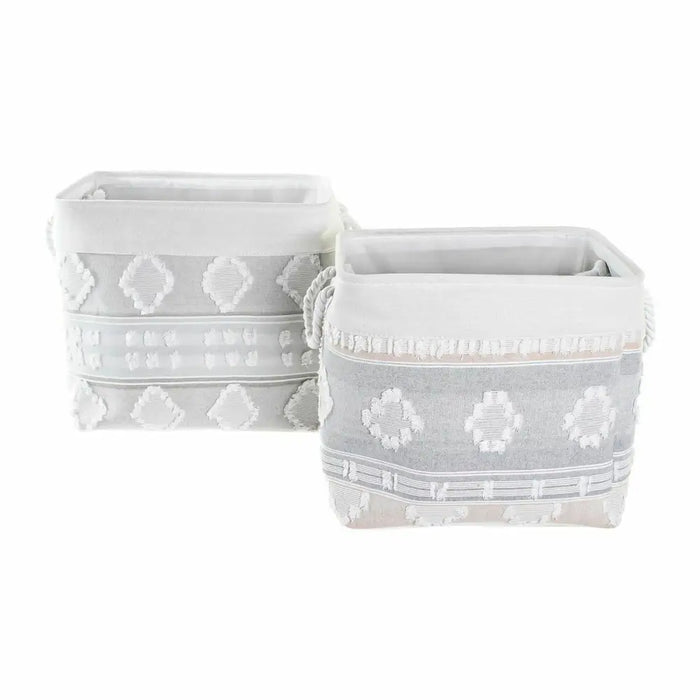 Basket set DKD Home Decor 45 x 35 x 40 cm Grey - Баня<<<Дом Градина<<<BigBuy&&&Аксесоари и кранчета<<<Баня<<<Дом