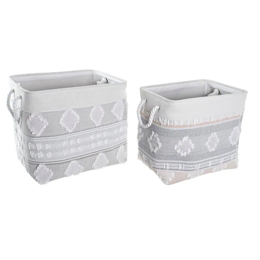 Basket set DKD Home Decor 45 x 35 x 40 cm Grey - Баня<<<Дом Градина<<<BigBuy&&&Аксесоари и кранчета<<<Баня<<<Дом