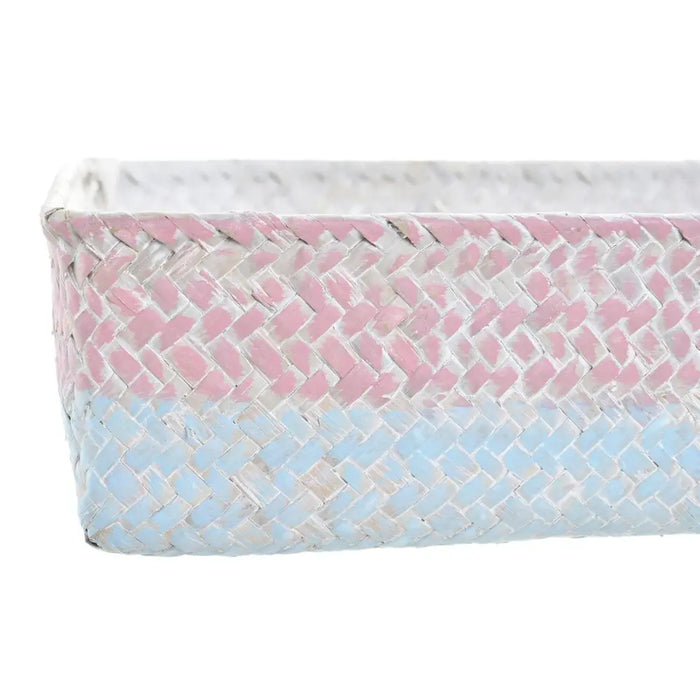 Basket set DKD Home Decor Natural Fibre Mediterranean Boho 26 x 26 x 9 cm 8,5 cm - Баня<<<Дом