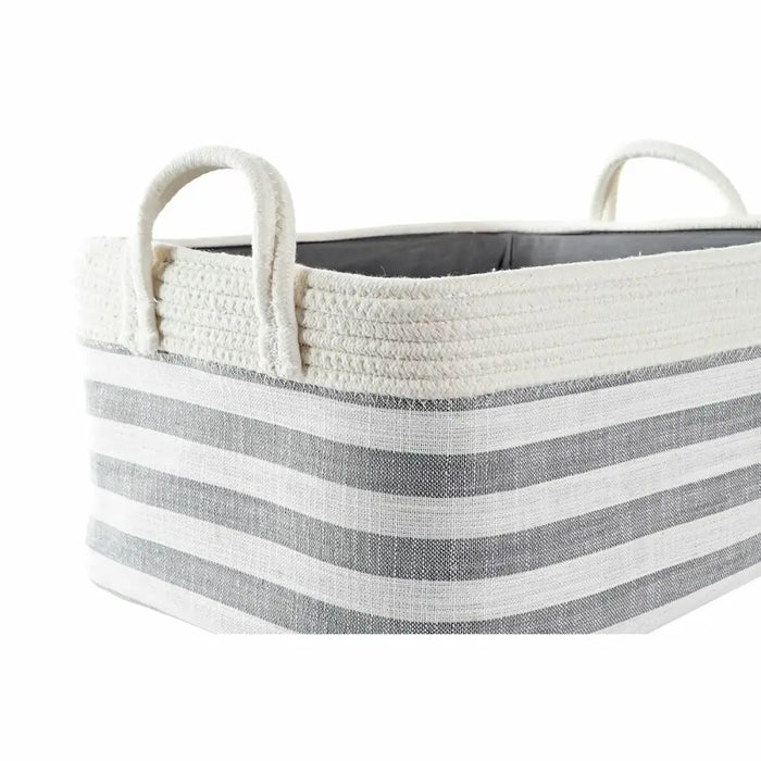 Basket set DKD Home Decor Stripes 40 x 30 x 23 cm Grey - Баня<<<Дом Градина<<<BigBuy&&&Аксесоари и