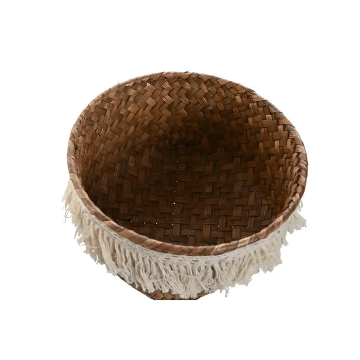 Basket set Home ESPRIT Natural Fibre Boho Worn 16 x 16 x 6 cm - Баня<<<Дом Градина<<<BigBuy&&&Аксесоари и