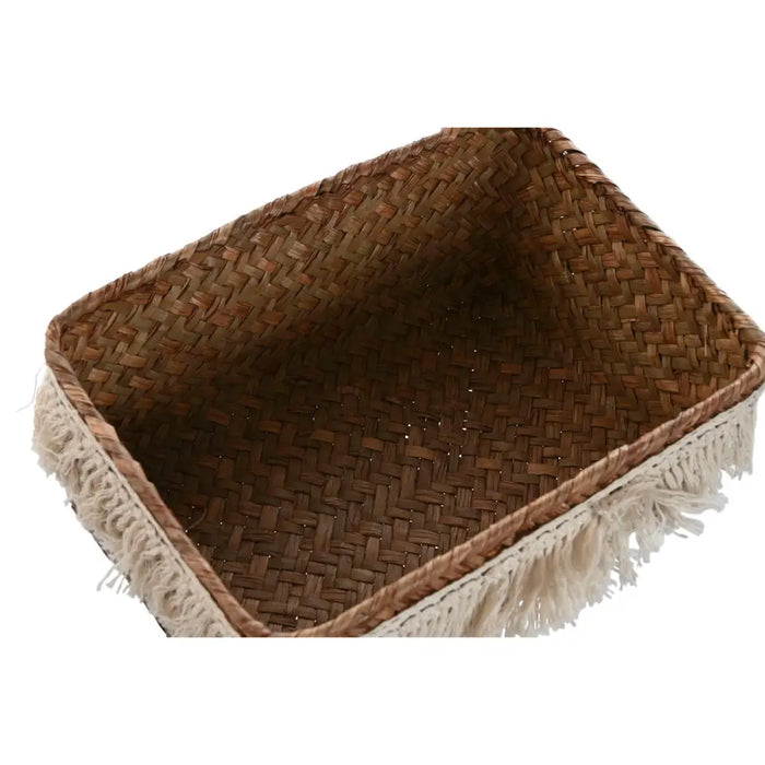 Basket set Home ESPRIT Natural Fibre Boho Worn 23 x 17 x 10 cm - Баня<<<Дом Градина<<<BigBuy&&&Аксесоари и