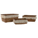 Basket set Home ESPRIT Natural Fibre Boho Worn 23 x 17 x 10 cm - Баня<<<Дом Градина<<<BigBuy&&&Аксесоари и