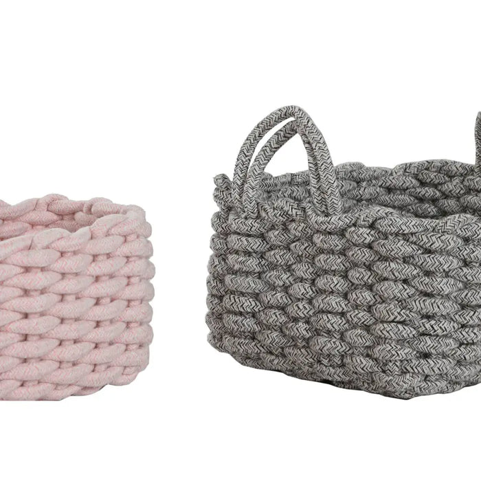 Basket set Home ESPRIT Rope 32 x 25 x 15 cm - Баня<<<Дом Градина<<<BigBuy&&&Аксесоари и кранчета<<<Баня<<<Дом