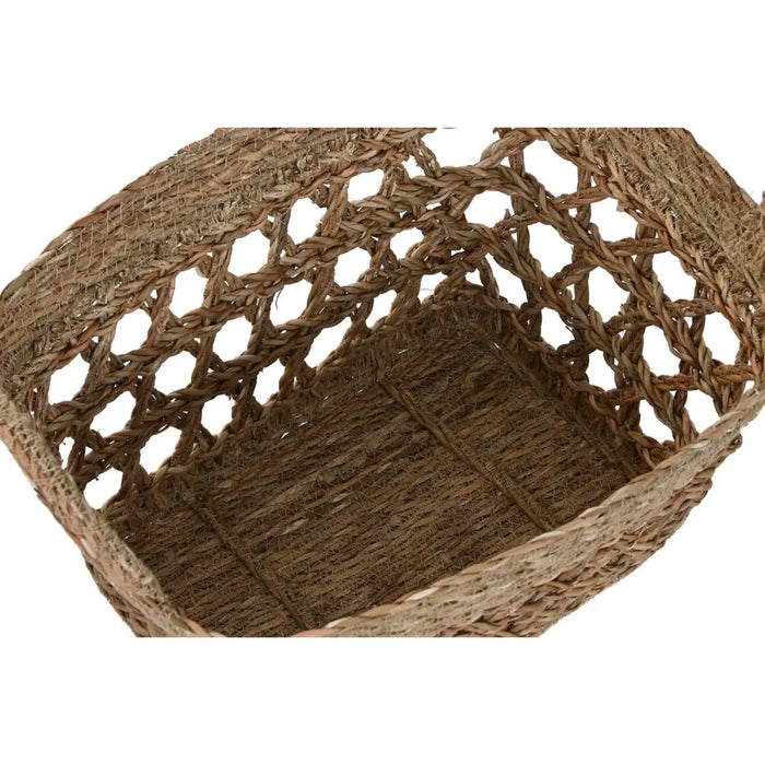 Basket set Home ESPRIT Seagrass Tropical 45 x 35 x 35 cm - Баня<<<Дом Градина<<<BigBuy&&&Аксесоари и