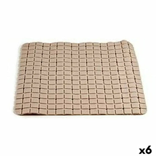 Bath rug Berilo Beige PVC 0,03 x 50 x 50 cm (6 Units) - Баня<<<Дом Градина<<<BigBuy&&&Завеси и килими<<<Баня<<<Дом