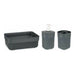 Bath Set Berilo Anthracite Plastic - Баня<<<Дом Градина<<<BigBuy&&&Аксесоари и кранчета<<<Баня<<<Дом Градина<<<BigBuy