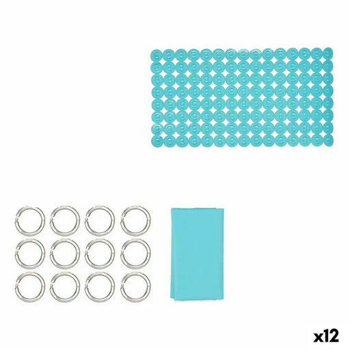 Bath Set Berilo Blue PVC Polyethylene EVA 28 x 42 x 6 cm (12 Units) - Баня<<<Дом Градина<<<BigBuy&&&Аксесоари и