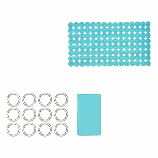 Bath Set Berilo Blue PVC Polyethylene EVA 28 x 42 x 6 cm (12 Units) - Баня<<<Дом Градина<<<BigBuy&&&Аксесоари и