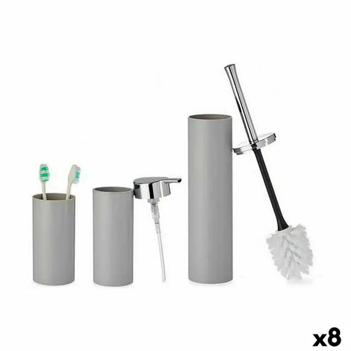 Bath Set Berilo Grey Plastic 16,5 x 8 x 32,5 cm (8 Units) - Баня<<<Дом Градина<<<BigBuy&&&Аксесоари и