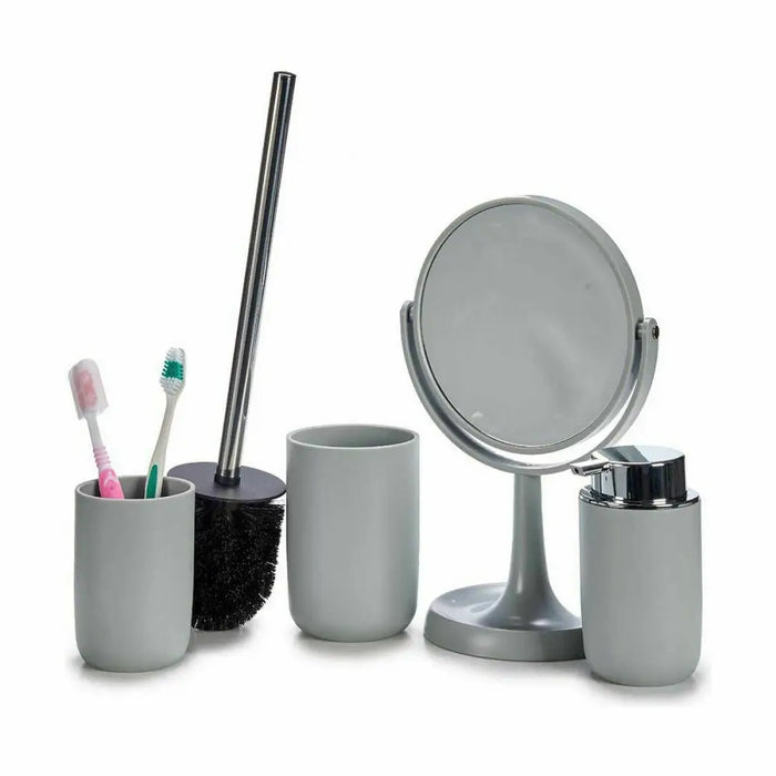 Bath Set Berilo Grey polypropylene 16,5 x 29,5 x 17 cm 4 Pieces (6 Units) - Баня<<<Дом Градина<<<BigBuy&&&Аксесоари и