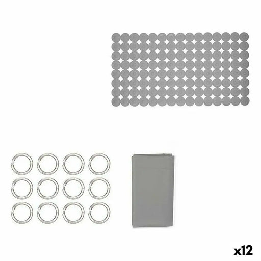 Bath Set Berilo Grey PVC Polyethylene EVA 28 x 42 x 6 cm (12 Units) - Баня<<<Дом Градина<<<BigBuy&&&Аксесоари и