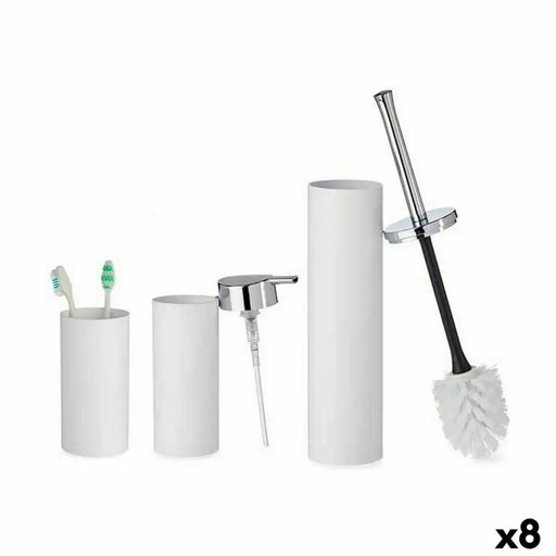 Bath Set Berilo White Plastic 16,5 x 8 x 32,5 cm (8 Units) - Баня<<<Дом Градина<<<BigBuy&&&Аксесоари и