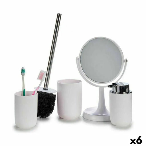Bath Set Berilo White polypropylene 16,5 x 29,5 x 17 cm 4 Pieces (6 Units) - Баня<<<Дом Градина<<<BigBuy&&&Аксесоари и