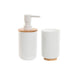 Bath Set Home ESPRIT White Natural Bamboo polystyrene 7 x 7 x 16 cm - Баня<<<Дом Градина<<<BigBuy&&&Аксесоари и
