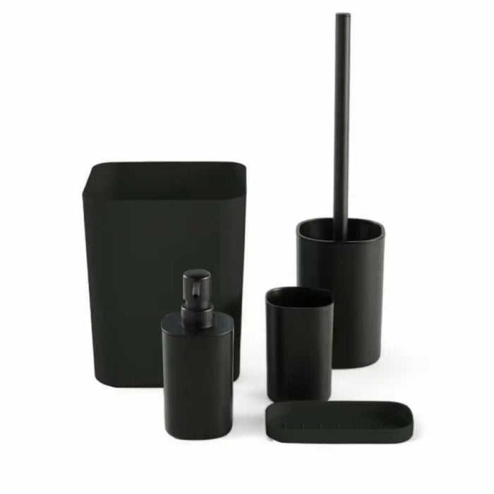 Bath Set TODAY HOY Black Plastic Modern (5 Units) - Баня<<<Дом Градина<<<BigBuy&&&Аксесоари и кранчета<<<Баня<<<Дом