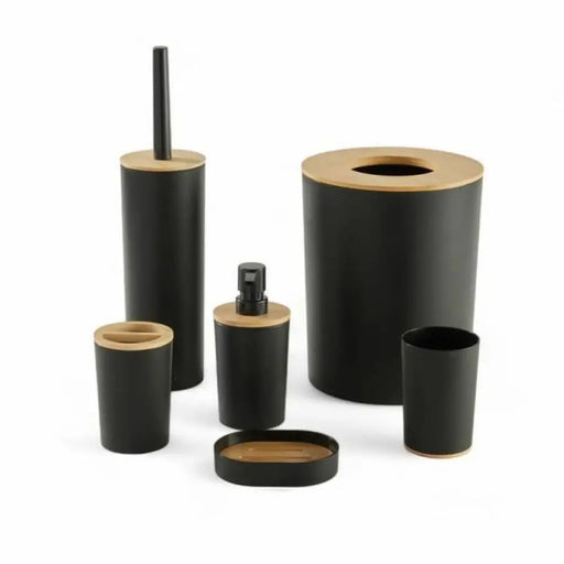 Bath Set TODAY HOY Black Plastic Modern (6 Units) - Баня<<<Дом Градина<<<BigBuy&&&Аксесоари и кранчета<<<Баня<<<Дом