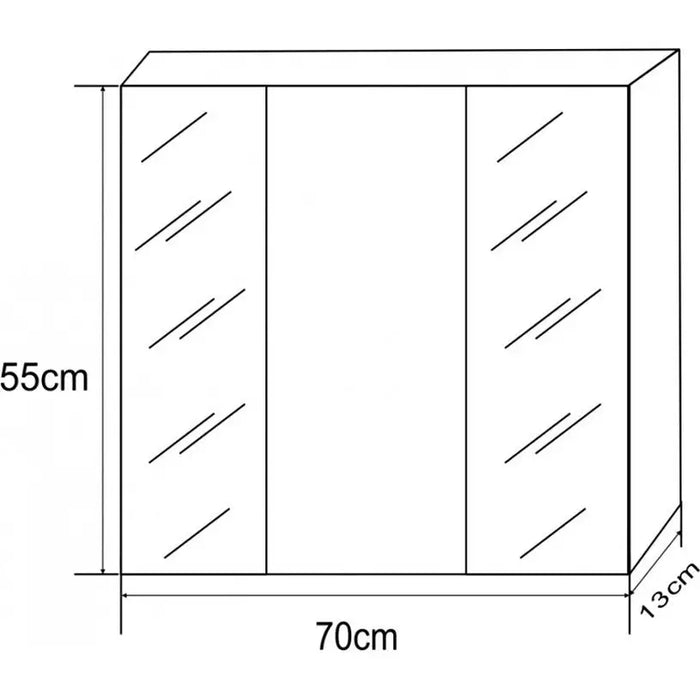 BATHROOM CABINET WITH MIRROR INTER CERAMIC ELMIRA - Мебели<<<Мебели и огледала за баня<<<Баня<<<Praktiker&&&Мебели за