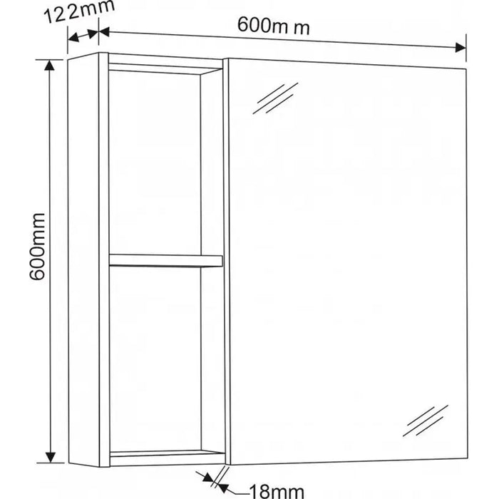 BATHROOM CABINET WITH MIRROR INTER CERAMIC RIHANNA - Мебели<<<Мебели и огледала за баня<<<Баня<<<Praktiker