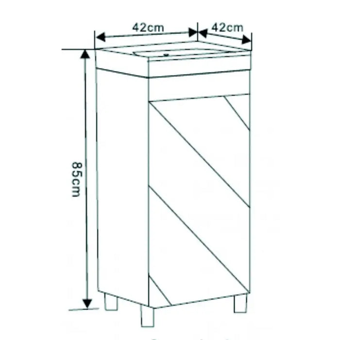 BATHROOM CABINET WITH WASHBASIN INTER CERAMIC 4242 - Мебели<<<Мебели и огледала за баня<<<Баня<<<Praktiker