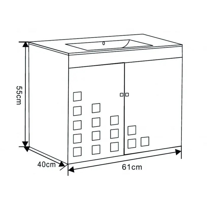 BATHROOM CABINET WITH WASHBASIN INTER CERAMIC DIVA - Мебели<<<Мебели и огледала за баня<<<Баня<<<Praktiker&&&Мебели за
