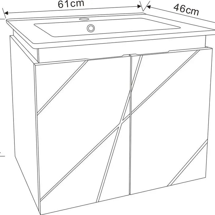 BATHROOM CABINET WITH WASHBASIN INTER CERAMIC - Мебели<<<Мебели и огледала за баня<<<Баня<<<Praktiker&&&Мебели за