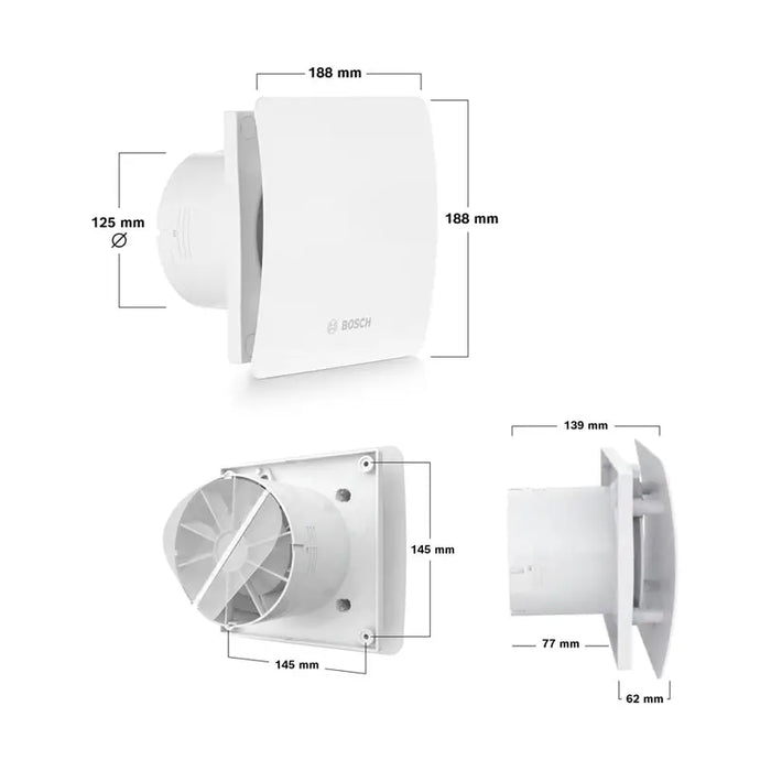 BATHROOM FAN BOSCH 1500 W 125 - Вентилатори за баня<<<Вентилатори за баня и аксесоари<<<Баня<<<Praktiker