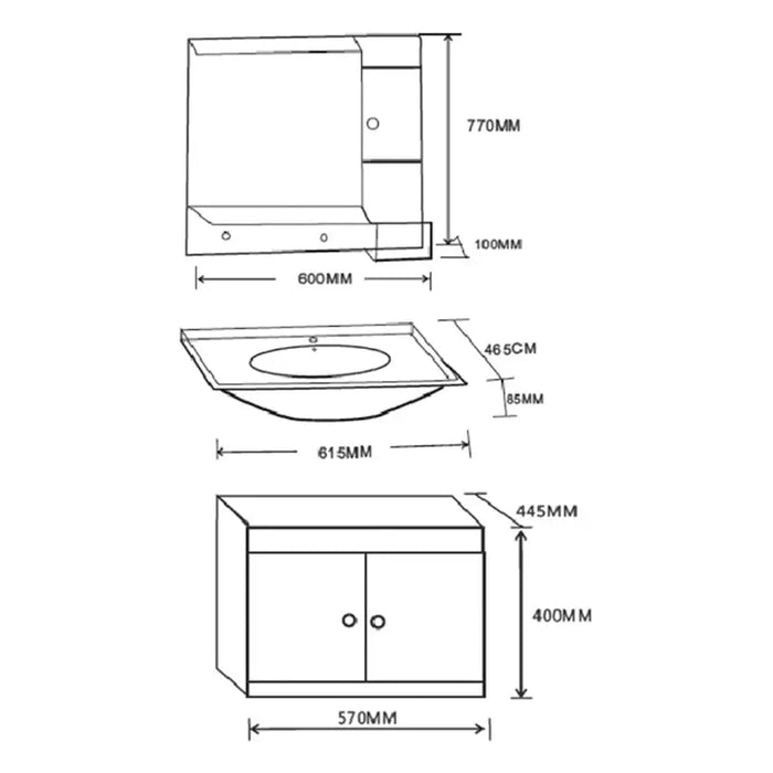 BATHROOM FURNITURE SET FORMA VITA HS-6012 - Мебели<<<Мебели и огледала за баня<<<Баня<<<Praktiker