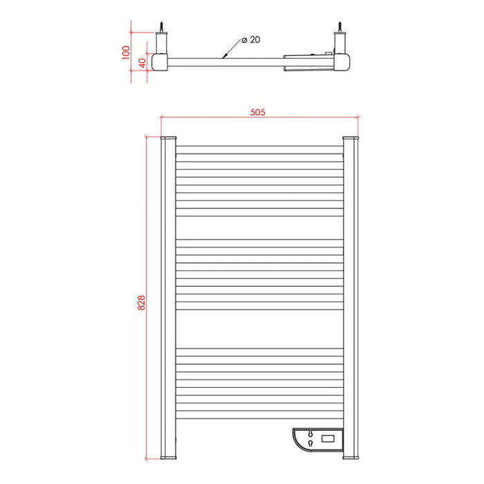 BATHROOM LINER ELECTRIC TEDAN LOREN 500 - Лири за баня<<<Отопление за баня<<<Баня<<<Praktiker&&&Лири за