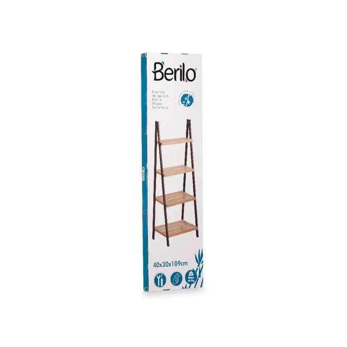 Bathroom Shelves Berilo Black Natural 40 x 109,3 x 30 cm - Баня<<<Дом Градина<<<BigBuy&&&Аксесоари и