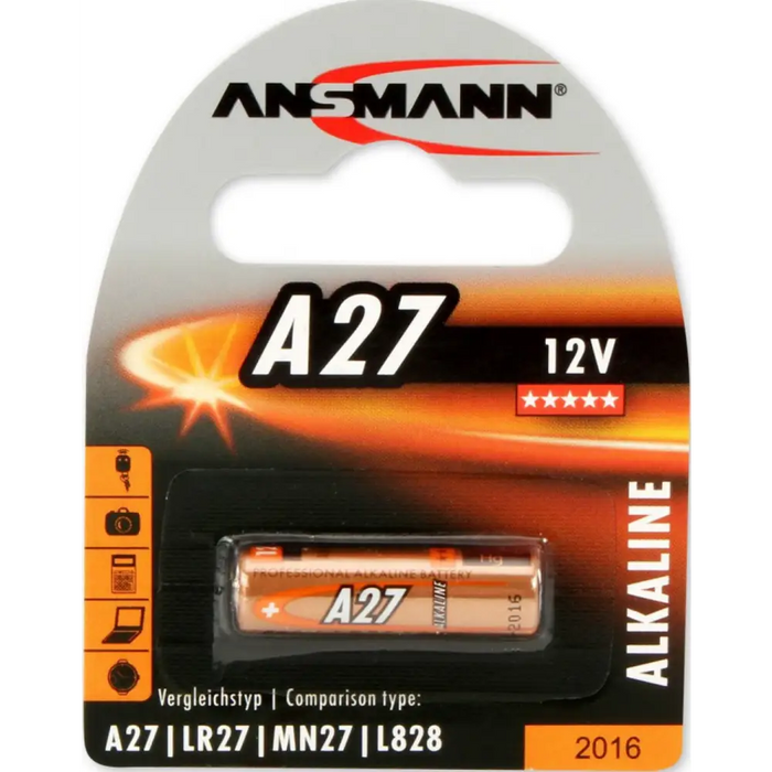 Batteries ANSMANN 12V A27 1B ANS 1516-0001 - Батерии<<<Аксесоари за телевизори<<<Аксесоари<<<TechMart&&&Батерии<<<Фото