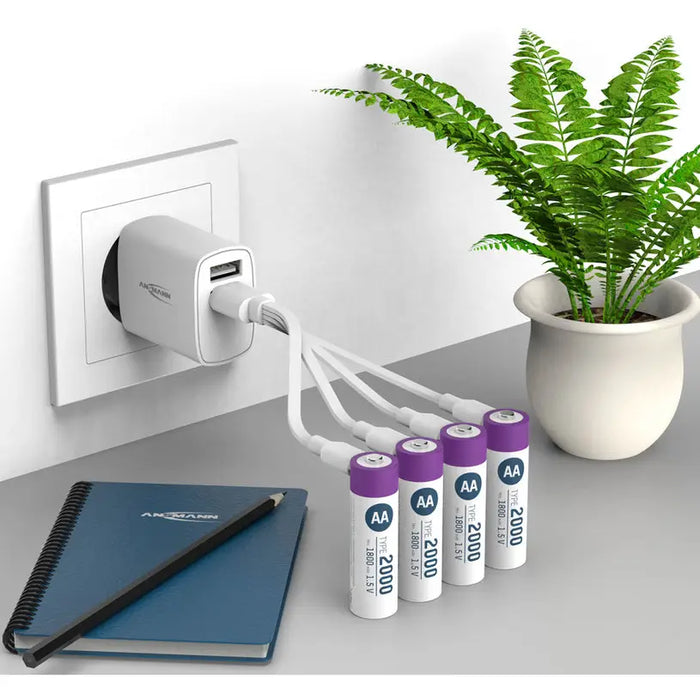 BATTERIES ANSMANN 5434 2000MAH USB-C 4PCS - Батерии<<<Батерии и фенери<<<Осветление<<<Praktiker&&&Батерии и