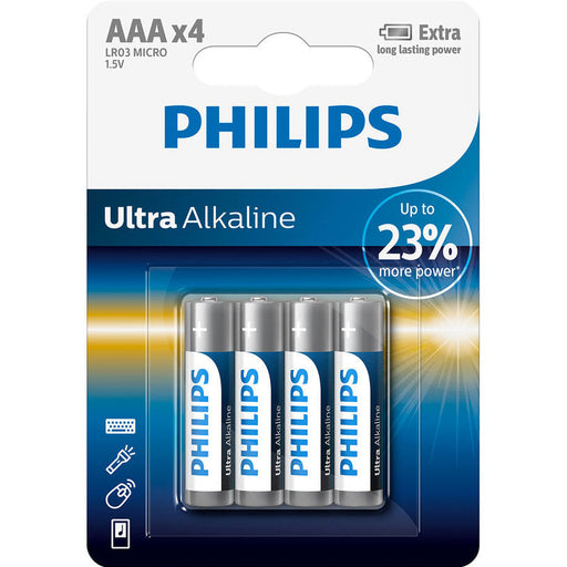 BATTERIES PHILIPS ULTRA AAA LR03E4B/10 - Батерии<<<Батерии и фенери<<<Осветление<<<Praktiker&&&Батерии и зарядни